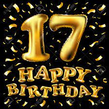Es al día siguiente que hay una fecha de cambio de año, por lo que la persona que se. Vector Feliz Cumpleanos 17 Anos Aniversario Celebracion De Alegria Diecisiete 3d Ilustracion Brillantes Globos De Oro Y Confeti De Deleite Para Su Tarjeta De Felicitacion Unica Banner Invitacion De Cumpleanos Celebrar Ilustraciones