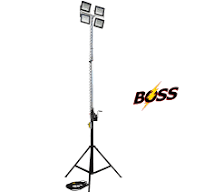 14 Foot LED Portable Light Tower 300W - BossLTR