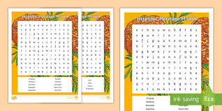 Now up your study game with learn mode. Hispanic Heritage Month Word Search Teacher Made