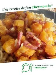 Pates Aux Des De Potiron Et Au Jambon Cru Recette Potiron Thermomix Pates Au Potiron Potiron