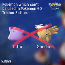 Couple Of Gaming On Twitter While You Can Use Every Pokemon You Have In Your Inventory 2 Of Those Won T Be Allowed To Enter The Battlefield Ditto Shedinja Are Banned From