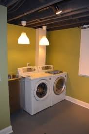 Basement Ceiling Ideas Low Ceiling Openbasementceilingideas Unfinished Laundry Room Exposed Basement Ceiling Unfinished Basement Ceiling