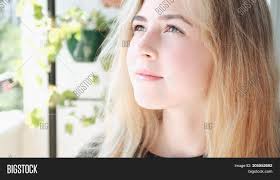 The hair color gene mc1r has at least seven variants in europe, giving the continent a wide range of hair and eye shades. Pretty Teen Girl Blond Image Photo Free Trial Bigstock