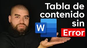 Crear Tabla de Contenido en Word sin Errores