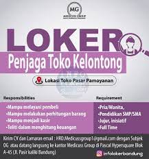 Loker cirebon terbaru november 2020. Lowongan Kerja Penjaga Toko Kelontong Medicuss Group Bandung Agustus 2018 Info Loker Bandung 2021