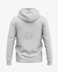 Just simply add the design and your good… Full Zip Hooded Sweatshirt Back View Of Hoodie In Apparel Mockups On Yellow Images Object Mockups