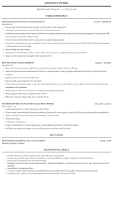 The associate advisor position, sometimes referred to as junior advisor, is a support role to the lead advisor. Private Wealth Management Resume Sample Mintresume