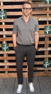 Shop Ryanreynolds Outfit Pants Shoes Tee On Seenit 27790 The most common grey black shirt material is cotton. outfit pants shoes tee on seenit