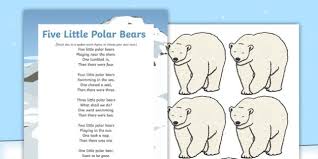 Polar Bears Live In The Arctic Near The North Pole 5 Little Polar Bears Rhyme Winter Arctic Antarctic Polar Polar Bears In 2020 Polar Bear Polar Cute Polar Bear