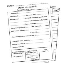 Borderoul actelor justificative de cheltuieli. Decont Cheltuieli A5 Rullpaper Ro