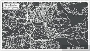 The map showing location map of stockholm in sweden. Stockholm Sweden Map In Retro Style Blackout Window Curtain Pixers We Live To Change