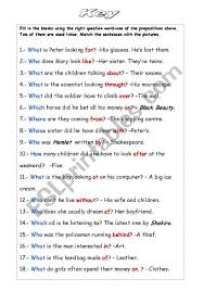 Wh Questions With Prepositions B W Version Key Included Preposition Worksheets Grammar Worksheets This Or That Questions