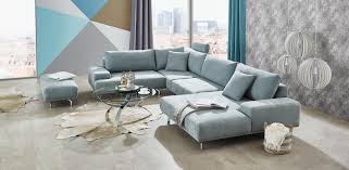 Wohnlandschaft In Hellblau Von Voleo Wohnen Haus Wohnzimmer Couch Mobel