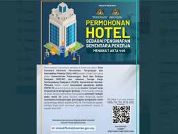 Akta standard minimum perumahan dan kemudahan pekerja 1990 (akta 446) yang dikuatkuasakan oleh jabatan tenaga kerja semenanjung malaysia (jtksm) telah dipinda dan dinamakan sebagai akta standard mini. Motac Tawar Hotel Sebagai Penginapan Sementara Pekerja