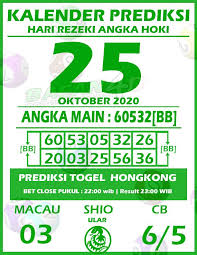 Kalender Prediksi Togel Hongkong 25 Oktober 2020 Bacan4d Di 2020 Kalender Hoki Shio