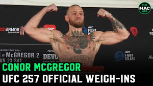 A post shared by conor mcgregor official (@thenotoriousmma) on sep 5, 2020 at 2:56pm pdt. Conor Mcgregor Declares 155 That S Championship Weight At Ufc 257 Official Weigh Ins Youtube