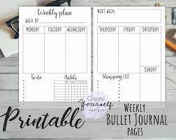 Printable Weekly Bullet Journal Planner Insert Bullet Journal Insert Dot Grid Planner Pre Mad Dot Grid Planner Bullet Journal Dot Grid Daily Bullet Journal