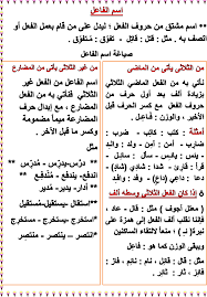 نحو اسم الفاعل أولى ثانوى عام Learn Arabic Language Arabic Language Learning Arabic