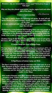 Hinduism Why Are Lemons Limes Used In Puja Particularly Durga Or Kali Puja Why Are They Also Placed Upon Trishul Murtis Kali Puja Tantra Hindu Philosophy