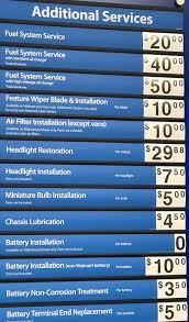 This is especially important for older vehicles or vehicles with high mileage because of buildup and deposits on the injector system. Walmart Oil Change Prices 2020 Walmart Auto Center Prices
