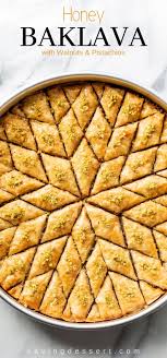 Honey Baklava Recipe With Walnuts And Pistachios Recipe Baklava Recipe Honey Baklava Recipe Walnut Recipes