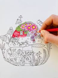 Here you can explore hq mushroom house transparent illustrations, icons and clipart with filter setting like size, type, color etc. Johanna Basford Live Colouring Tutorial Fairy Mushroom House Facebook