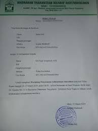 Check spelling or type a new query. Contoh Surat Tugas Mengikuti Workshop Penyusunan Administrasi Akreditasi Sekolah Madrasah