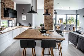 Browse our planner options below and find out how your new kitchen could look like in just a few steps! Modern L Shaped Kitchen And Dining Space In Shades Of Grey Digsdigs