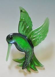 Hummingbird Glass Jewelry Lampwork Dichroic By Sanctuaryglass 35 00 Blown Glass Art Glass Animals Glass Art