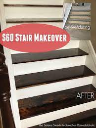 Remodelaholic 60 Carpet To Hardwood Stair Remodel Stair Remodel Hardwood Stairs Diy Staircase