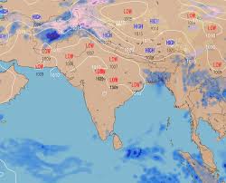 Indian Subcontinent Animated Weather Symbol And Rain Snow And Pressure Weather Map Charts Weather Map Weather Symbols Map