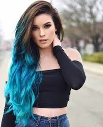 50 Fun Blue Hair Ideas To Become More Adventurous With Your Hair Blue Ombre Hair Hair Styles Long Hair Styles