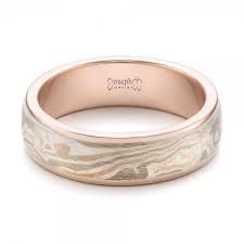 Custom Men S Mokume Wedding Band 101261 Seattle Bellevue Joseph Jewelry Mens Rose Gold Wedding Ring Wedding Rings Mens Wedding Rings