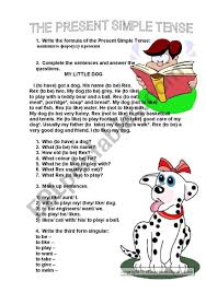 Here the subject is she, followed by is. The Present Simple Tense Esl Worksheet By Olga1977