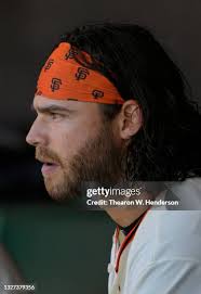 Austin Slater of the San Francisco Giants looks