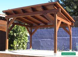 Estructura de madera laminada, techo de madera impermeabilizado, fabricado de forma artesanal. Precios Pergola Madera