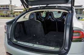 You can also fold down the third row and fit three full sized luggage in a row with room to spare. Tesla Model X 2017 Review Carsales Com Au