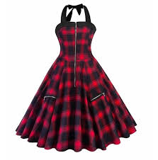 Cute Black Red Dress Retro Mini Dresses Vintage Red Dress Rockabilly Dress