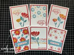 Ideas for creating handmade cards and greeting cards, created with rubber stamps, using stampin' up products. 11 Card Ideas With The New Bloom By Bloom Bundle Cards Hand Stamped Cards Stamp Cards Ideas