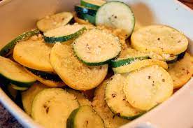 Parmesan Zucchini And Summer Squash In The Microwave - Eat At Home