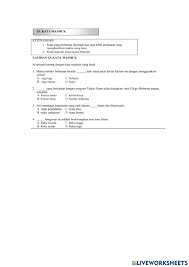 Tidak mempunyai kekuatan pada fikiran dan badan (terutamanya berehat selepas sesuatu kegiatan), jerih, letih, payah melepaskan ~ berehat, untuk menghilangkan penat ~ lelah (jerih). Kata Majmuk Online Exercise For Grade 5