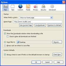 Firefox Help Options Window