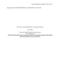 As a stickler for formatting, she has specifically asked you to use. Research Proposal Guidelines Apa Style People Server At Uncw