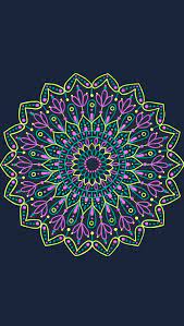 Neon Mandala Wallpaper Mandala Wallpaper Cute Wallpaper Backgrounds Mandala