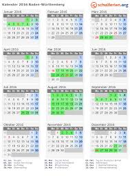 Den schulen stehen noch vier bewegliche ferientage zur verfügung. Kalender 2016 Ferien Baden Wurttemberg Feiertage