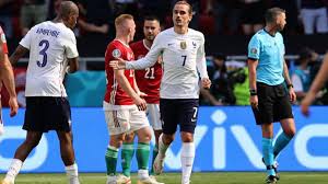 Peter gulacsi drops to his knees after hungary's draw over world champions france. B8br2atgfneajm