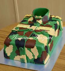 Camo cake design reflects army's attire that camouflages with their surroundings. Pictures On Military Birthday Cake Ideas