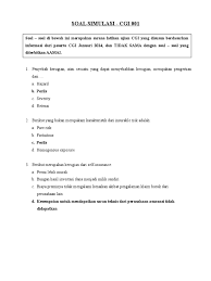 Soal Simulasi Cgi 001