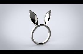 Bunny ears to replace the party hats!. 3d Printable Model Bunny Ears Ring Cgtrader