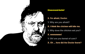 Does Zizek ever engage explicitly with the idea of Knowledge as Justified  True Belief?